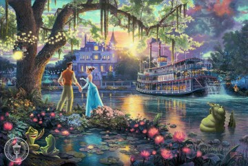 150の主題の芸術作品 Painting - プリンセスと魔法のキス TK Disney